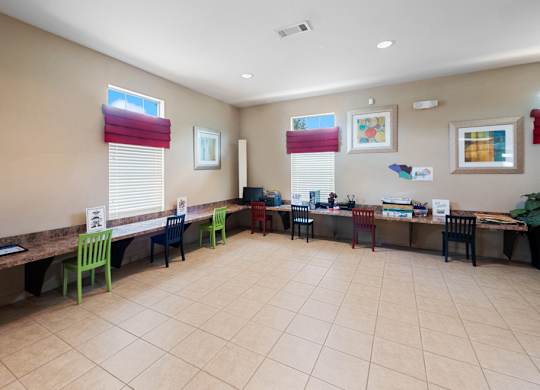 Arts and crafts station at Parkway Ranch Rental Homes in Houston TX