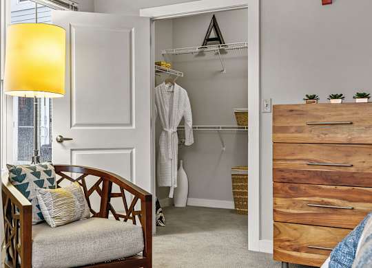 Closet at Axis Admirals Hill Apartments in Chelsea MA