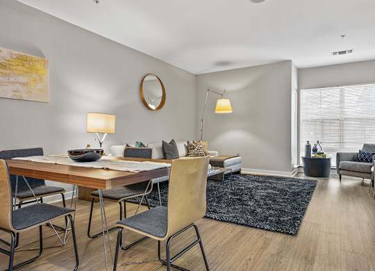 Open floor plan at Axis Admirals Hill Apartments in Chelsea MA