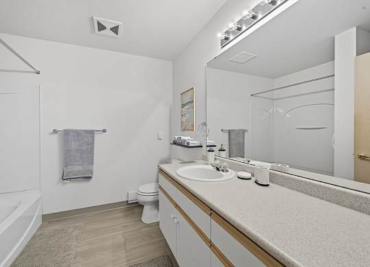 Bathroom with sink at Alderwood Court in Lynnwood WA