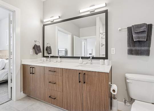 Bathroom vanity at The Sevens in Dallas TX