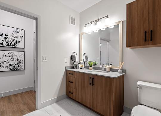 Bathroom Vanity at VERO Apartments in Chelsea MA