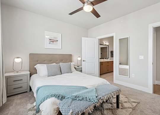 Guest bedroom at The Sevens in Dallas TX