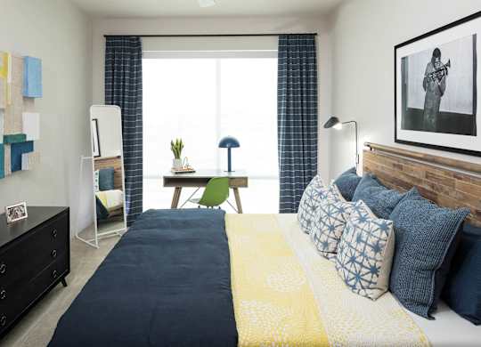 Spacious bedroom at Jada Legacy Central Apartments in Plano TX