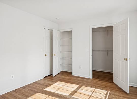 Bedroom and closets at Broadwater Townhomes in Chester VA