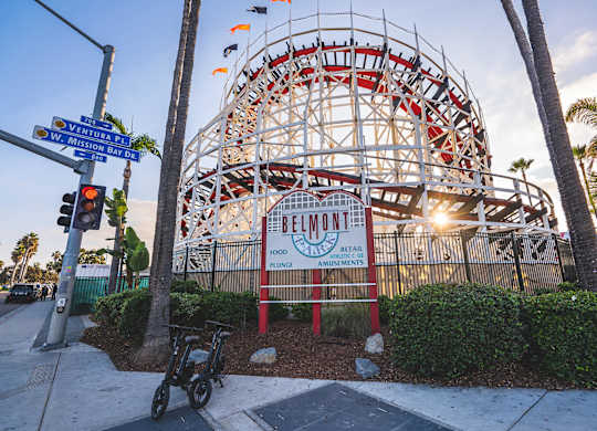 Belmont Park Sign Near The Seaton Apartment in San Diego CA