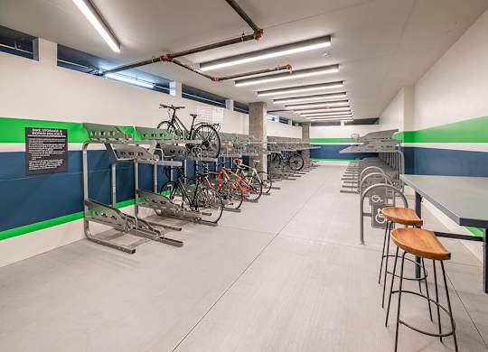 Bike storage at The Wylden Apartments in Los Angeles CA