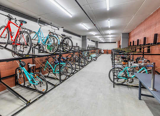 Bike Storage and Work Table at Bowen Apartments in San Diego CA