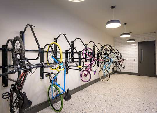 Bike storage room at Verge Apartments in Atlanta GA