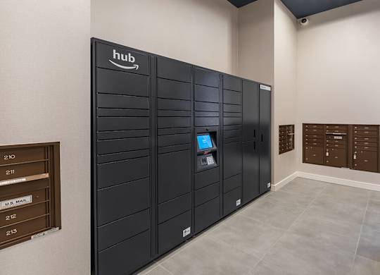 Mail room at Altitude Apartments in South San Francisco CA
