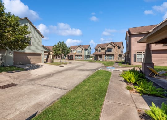 Street and sidewalk at Sterling Green and Sheldon Ranch in Channelview TX