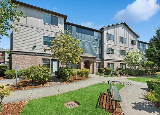 Building exterior walkway at Alderwood Court in Lynnwood WA