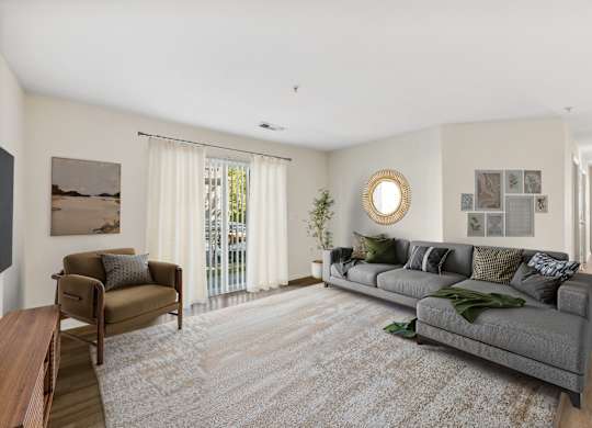 Living room at Riverwoods Apartments in Woodbridge VA