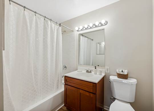 Bathroom with sink and toilet at Riverwoods Apartments in Woodbridge VA