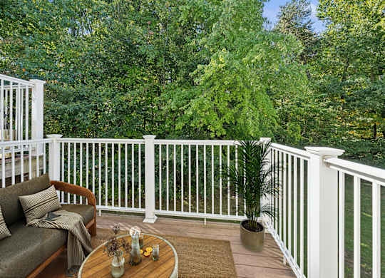 Patio at Riverwoods Apartments in Woodbridge VA