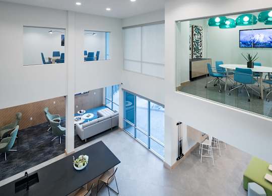 Two story clubhouse at Jada Legacy Central Apartments in Plano TX