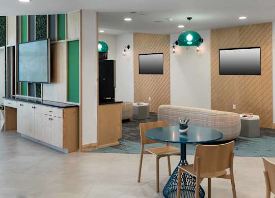 Clubhouse communal area at Jada Legacy Central Apartments in Plano TX