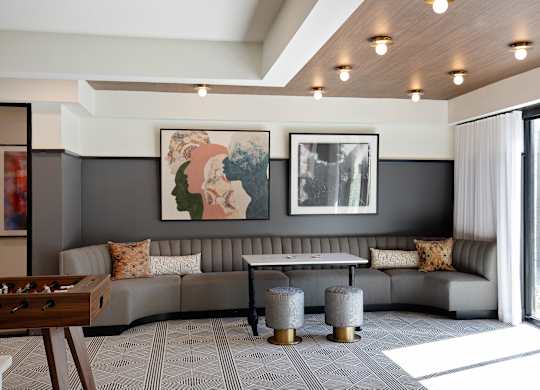 Clubhouse Couch Sitting at The Edley in Atlanta GA