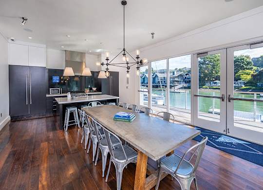 Clubhouse kitchen at The Cove at Tiburon Apartments in Tiburon CA