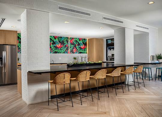 Clubroom Jive Kitchen at Chroma Apartment Homes in Canoga Park CA