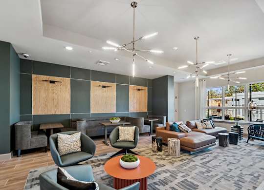 Clubroom Lounge Seating at The Quill Apartments in Milford, MA