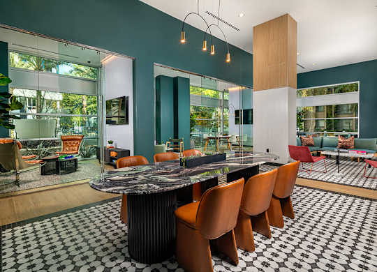 Co Work Click Table at Chroma Apartment Homes in Canoga Park CA