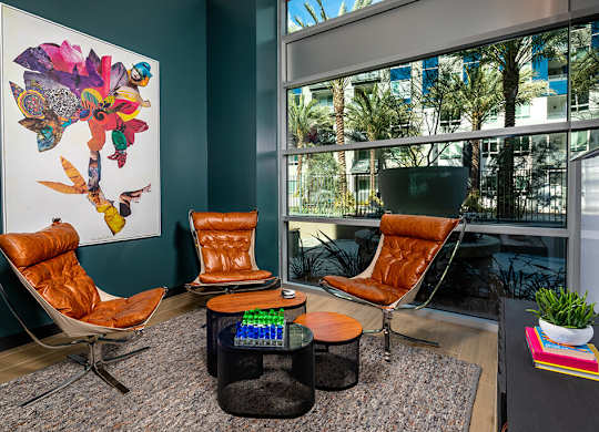 Co Work Click Video Game Room at Chroma Apartment Homes in Canoga Park CA