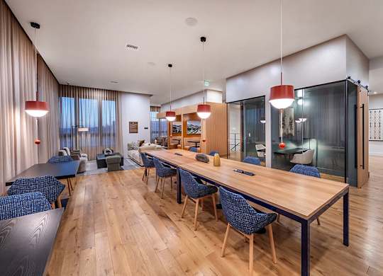 Co working lounge at Olivean Apartments in Broomfield CO