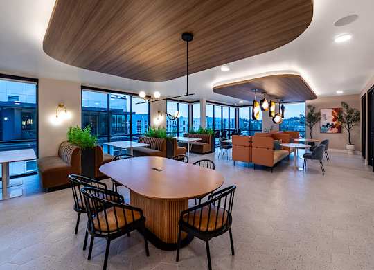Co working lounge at The Brynn in Kirkland WA