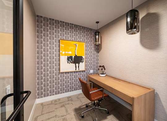 Coworking lounge at The Brynn in Kirkland WA