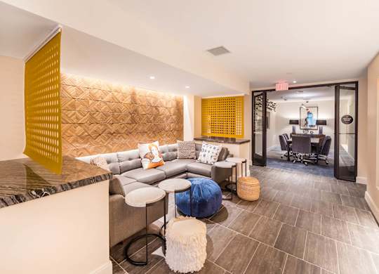 Co Working Lounge Seating at North at Totem Lake Apartments in Kirkland WA
