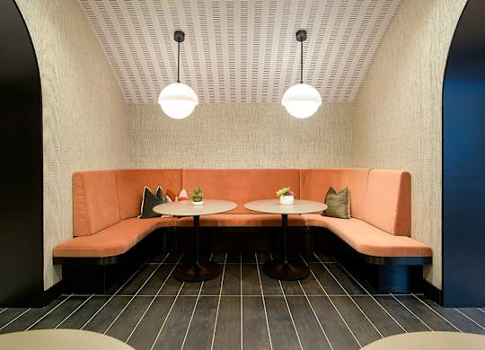 Co working pod area at Coasterra Apartments in Fort Lauderdale FL