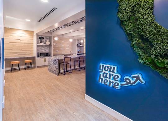 Co Working Vision Feature Wall at Vita Apartment Homes in Orange CA