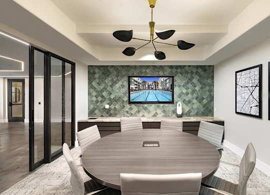 Conference room at Main and Jamboree Apartments in Irvine CA