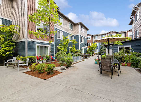 Courtyard Apartments at Ballinger Court Senior Apartments in Edmonds WA