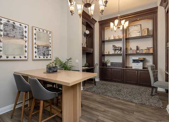 Coworking area at Sierra at Otay Ranch Apartments in Chula Vista CA