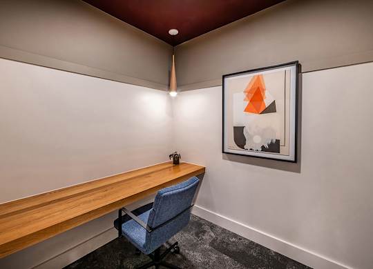 Coworking Space at Heights at 1520 Apartments in Houston TX