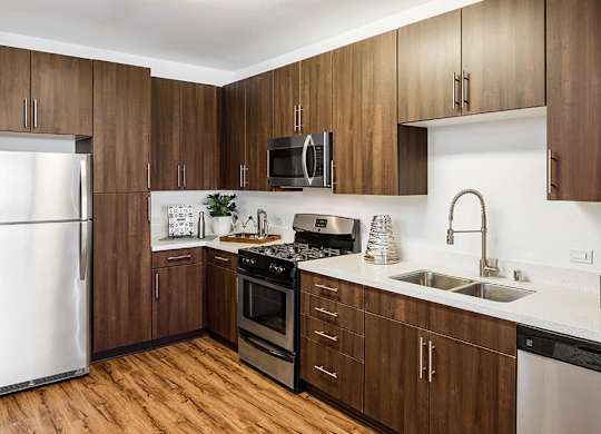 Kitchen at Apex apartments in Laguna Niguel CA