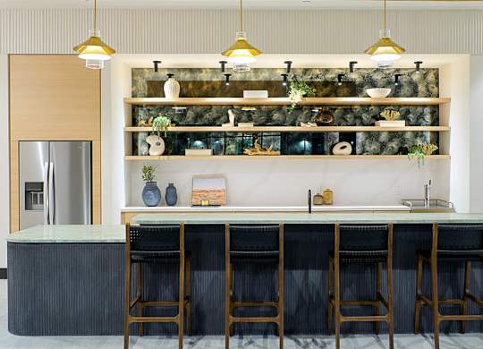 Demo kitchen at Coasterra Apartments in Fort Lauderdale FL