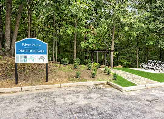 Den Rock Park Sign at River Pointe at Den Rock in Lawrence MA