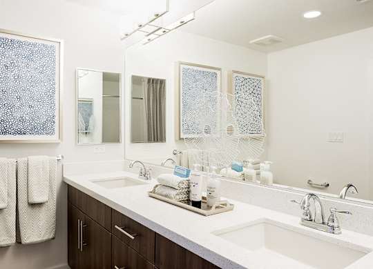 Bathroom at Apex apartments in Laguna Niguel CA