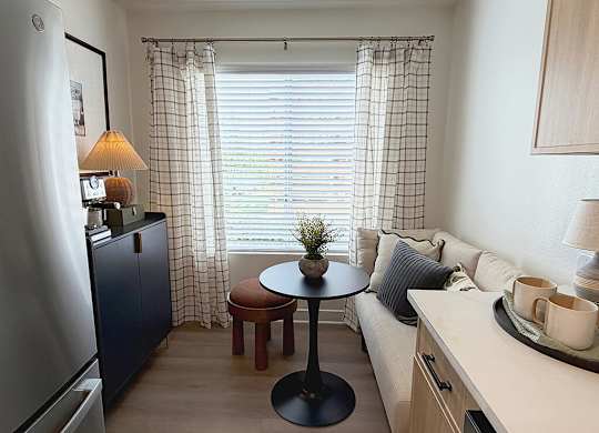 Kitchen breakfast area at The Resort at Encinitas Apartments in Encinitas CA