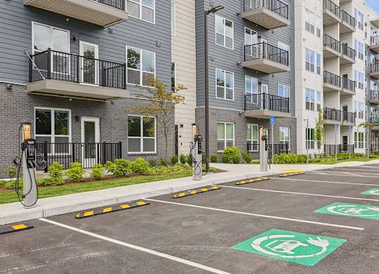 Electric Vehicle Charging Station at Jayden Apartments in Peabody MA