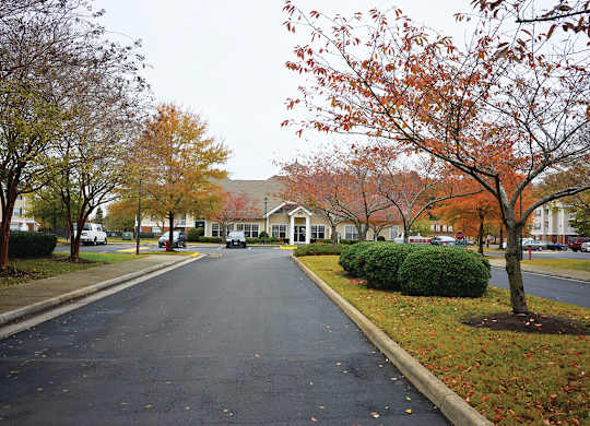 Driveway entrance at Whispering Oaks Apartments in Portsmouth VA