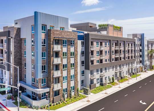 Exterior Building Corner at Avel Apartment Homes in Orange CA