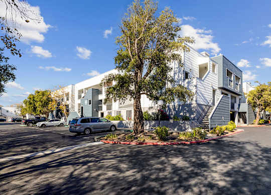 Exterior Building Corner at Hilltop Commons Apartments in San Pablo CA
