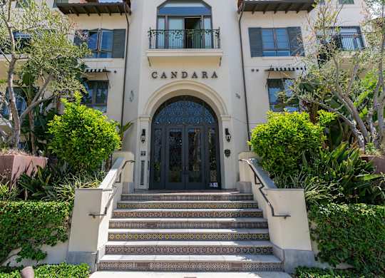Exterior Building Entrance at Cardio Equipment at Candara at Hancock Park Apartments in Los Angeles CA