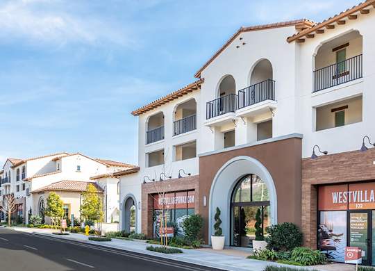 Exterior Building Retail at West Village Poway Apartments in Poway CA