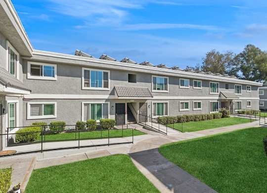 Exterior Building with Solar Panels at Park Crest Apartments in San Diego CA