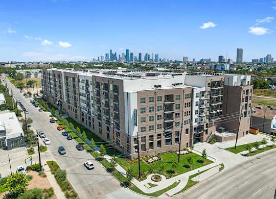 Exterior aerial view at East Bend Apartments in Houston TX